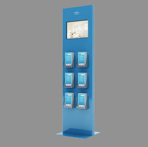 MEX with 10" LCD Display Floor Stand with Brochure Holder