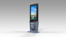 MECE 75” Double-Sided 4K Hybrid Digital Signage Kiosk with Brochure Holder