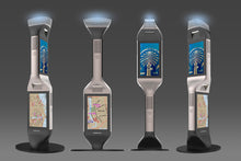 MEQUAD MAX 75/55 – Premium 4-Sided Outdoor Interactive Display Kiosk