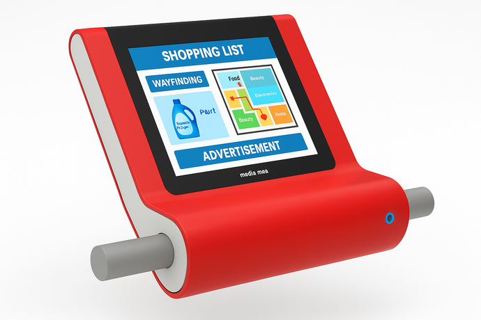 MEZO™ – Smart Shopping Cart Screen with RFID, Wayfinding & In-Store Advertising