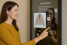 MERo 49" Interactive Mirror Display in Fitting Rooms
