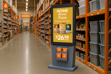 MECE 65" Double-Sided 4K Hybrid Digital Signage Kiosk with Brochure Holder