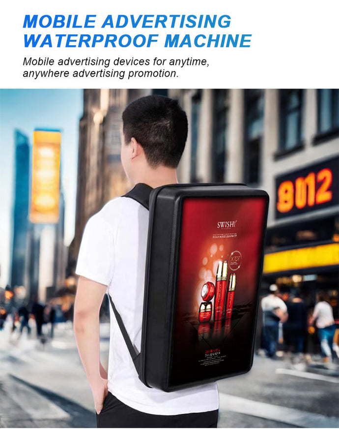 MEYE-SE 22 Waterproof High-Brightness Backpack Digital LCD Billboard