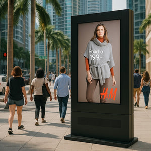 MEO 82" Outdoor Interactive Digital Signage Display Totem