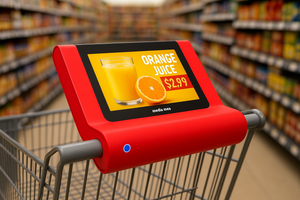 MEZO™ – Smart Shopping Cart Screen with RFID, Wayfinding & In-Store Advertising