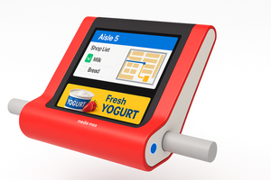 MEZO™ – Smart Shopping Cart Screen with RFID, Wayfinding & In-Store Advertising