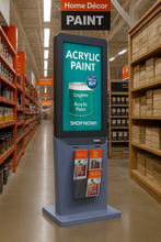 MECE 65" Double-Sided 4K Hybrid Digital Signage Kiosk with Brochure Holder