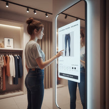 MERo 32" Interactive Mirror Display For Fitting Rooms – Includes Free Full-Body Mirror Extension