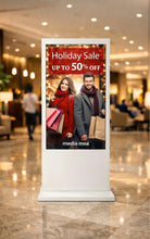 MEL 75” 4K Indoor Digital Signage Totem Kiosk. 700-nit Commercial Display, Android Player + Optional Intel® Core™ i5 PC, Optional 10-Point PCAP Touch + HD Camera