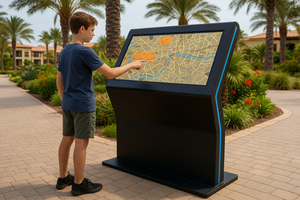 medo 43 Outdoor Interactive Way-Finding Touch Screen Display Kiosk