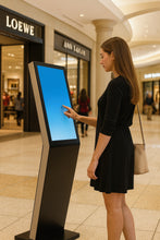MELE 32” Interactive Indoor Kiosk – Compact Tilted Touchscreen for Public Engagement