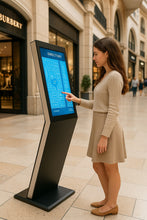 MELE 32” Interactive Indoor Kiosk – Compact Tilted Touchscreen for Public Engagement