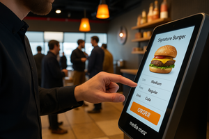 MEQ 15.6” Interactive Android Touch Screen Kiosk | Compact Self-Service Display with NFC Payment for Retail, Restaurants & Check-In