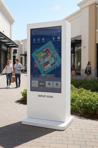 MEO 43” Outdoor Double-Sided LCD Standing Kiosk (Android | 3000 Nits Ultra-Bright | IP65 Rated)