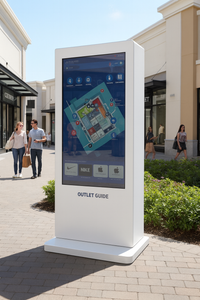 MEO 43” Outdoor Double-Sided LCD Standing Kiosk (Android | 3000 Nits Ultra-Bright | IP65 Rated)