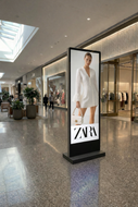 MES-Stretched 69” Pro Ultra-Tall Standing Digital Signage Display Kiosk