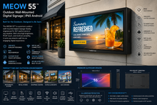 MEOW 55™ – Outdoor Wall-Mounted Digital Signage | IP65 Android