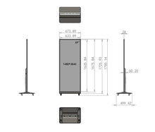 MES-Stretched 69” Pro Ultra-Tall Standing Digital Signage Display Kiosk