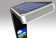 MELa - SR 32 Solar-Powered Smart Street Light with 32” Reflective LCD Display